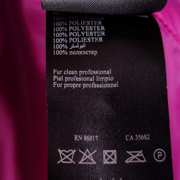 Bebe Brown Faux Fur Crop Jacket Size M Party Coat Feather Look 3/4 Sleeve - Picture 12 of 13